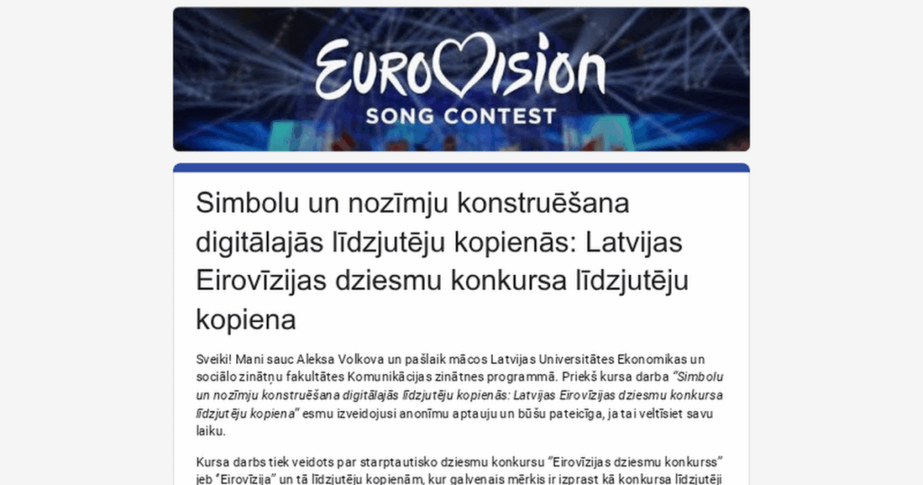 ラトビアのユーロビジョンファンコミュニティ