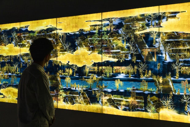 不可逆の世界 / The World of Irreversible ChangeteamLab, 2022, Interactive Digital Work, 6 channels, Endless 撮影：小山田邦哉