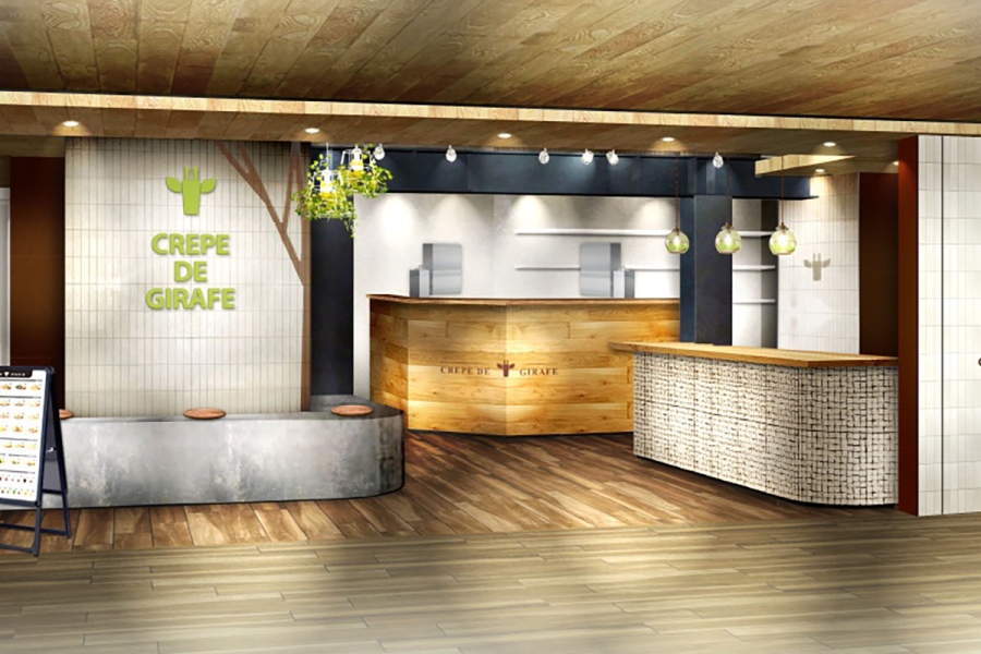 4月23日にオープンする「ジラフクレープ エキマルシェ大阪店」イメージ