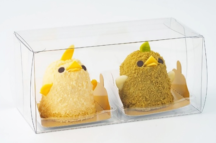 緑茶ぴよりんおでかけセット（定番ぴよりん、緑茶ぴよりんのセット1300円）