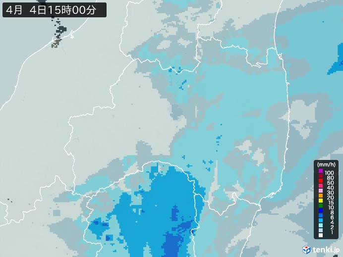福島県の過去の雨雲レーダー(2026年04月04日) – 日本気象協会 tenki.jp 福島県の雨雲レーダー(2026年04月04日)