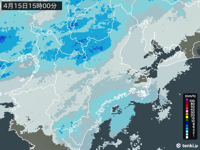 三重県の過去の雨雲レーダー(2026年04月15日) – 日本気象協会 tenki.jp 三重県の雨雲レーダー(2026年04月15日)