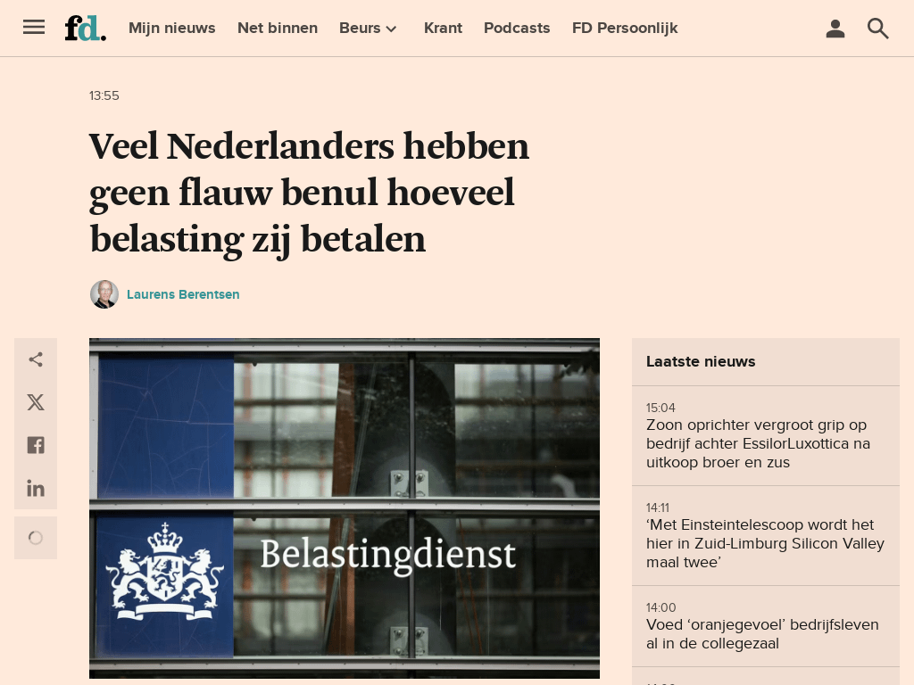 多くのオランダ人は自分がいくら税金を払っているか知らない