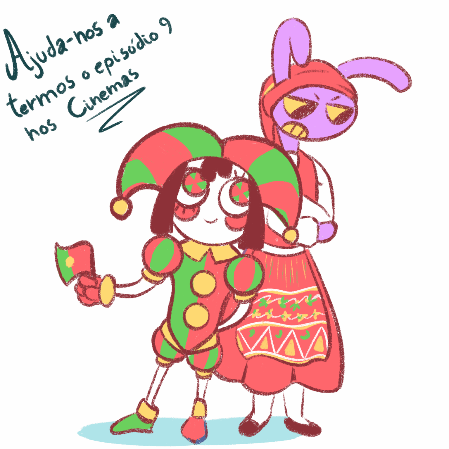 ポルトガル語の素晴らしいデジタル サーカスのファンアートを持ってきました。気に入っていただければ幸いです