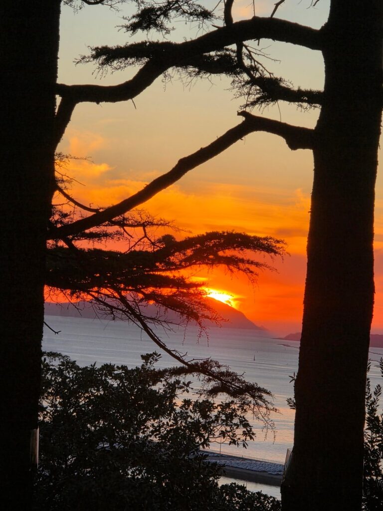 スペイン、ビーゴの夕日