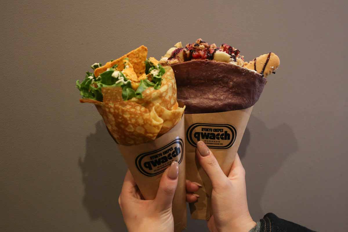 紅芋生地×ちんすこうの推しクレープが作れる！「RYUKYU CREPES qwacch（クワッチ）」のフォトジェニックなクレープで沖縄観光をカラフルに（那覇市）