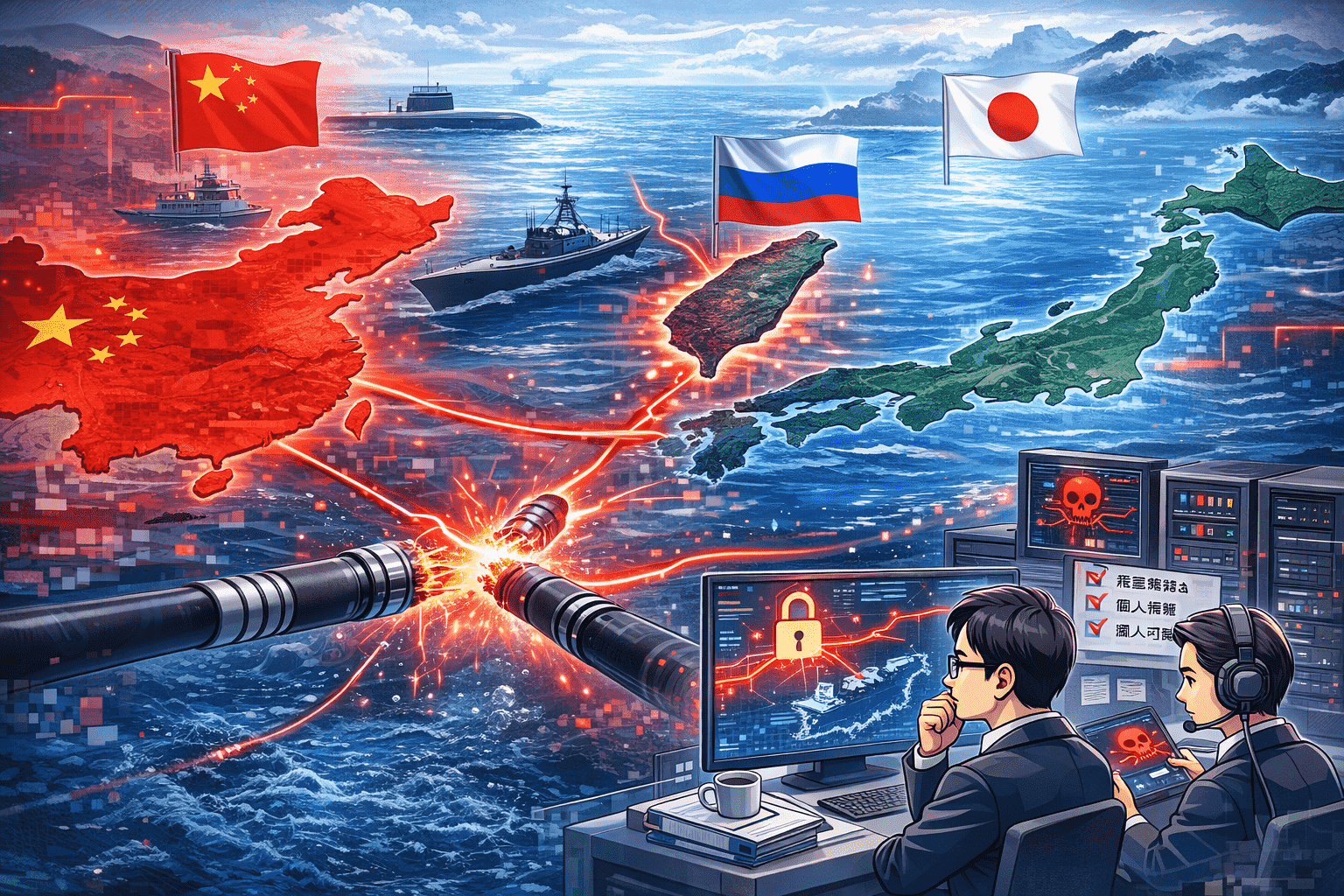 台湾 海底ケーブル切断事件-中国のグレーゾーン戦略・ロシアとの連携や日本への安全保障上の影響【2026年最新】