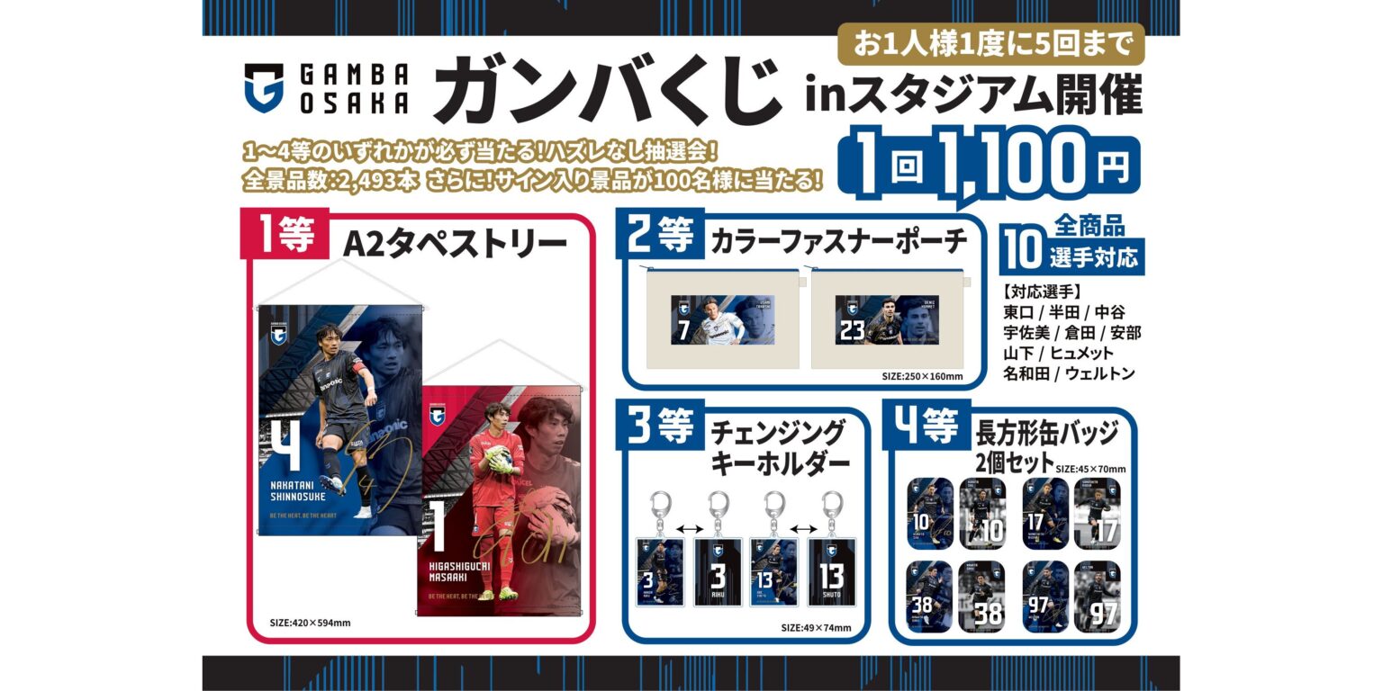 5/2（土）明治安田J1百年構想 第14節 神戸戦「ガンバくじinスタジアム」開催のお知らせ｜ガンバ大阪オフィシャルサイト
