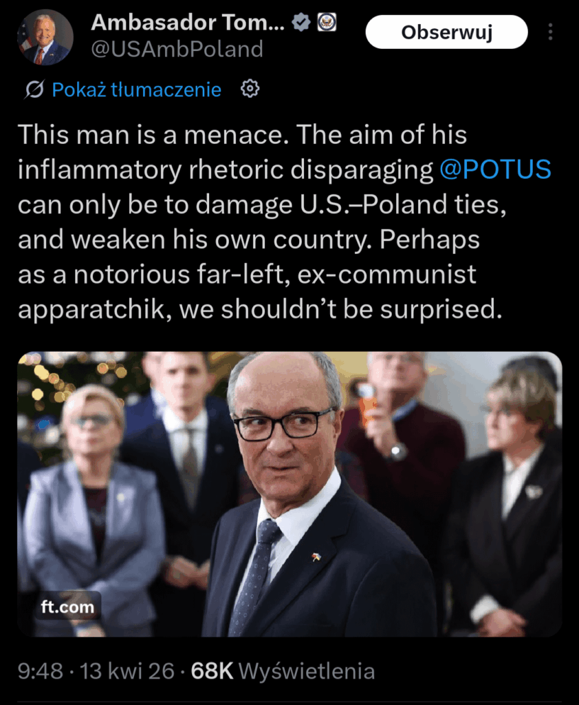 米国大使、セイム元帥について