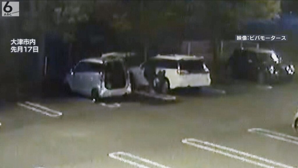 ４本すべて窃盗被害に　駐車場で車のタイヤ盗まれる　５日後に再び被害…犯行の一部始終とみられる様子が防カメに　６８歳男を逮捕　滋賀・大津市