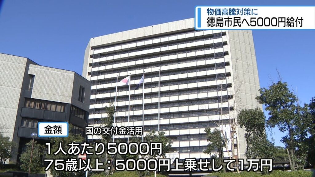 徳島市が物価高騰対策 市民1人あたり5000円給付【徳島】(2026年5月13日掲載)|JRT NEWS NNN 共有