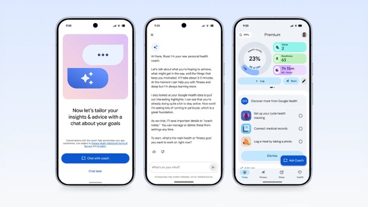 GoogleがGeminiを基盤とした新機能「Google Health コーチ」を発表、個人の健康目標に合わせたガイダンスを提供｜@DIME アットダイム
