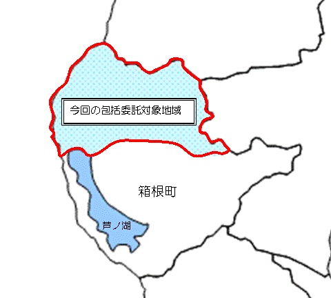 地図:箱根町北部が対象地域