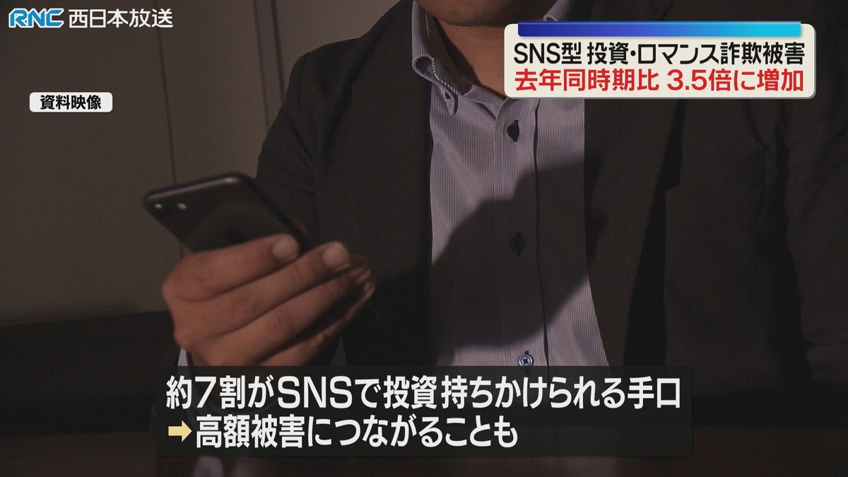 SNS型投資・ロマンス詐欺　被害額が前年の3倍超　香川県