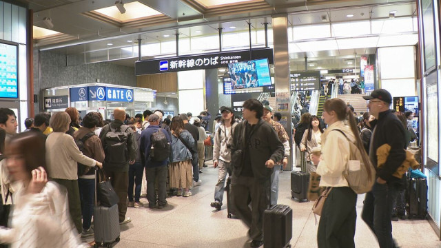 GW後半 金沢駅には多くの観光客 新幹線は満席も