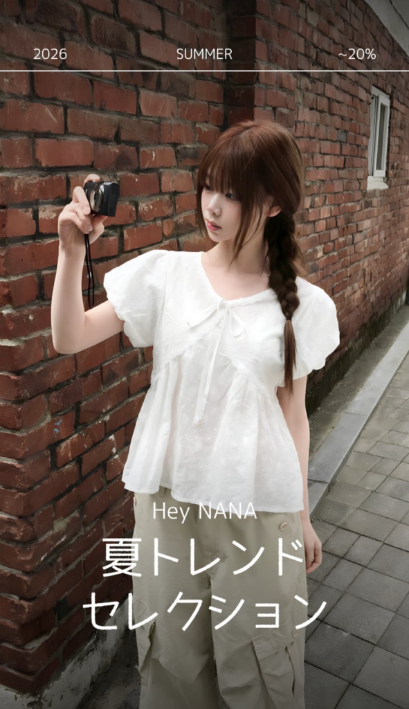 【半袖950円〜】Y2K×韓国ストリート、夏トレンドをamoodで！「Hey NANA」単独セール開催 | ABLY Corporation., Inc.のプレスリリース