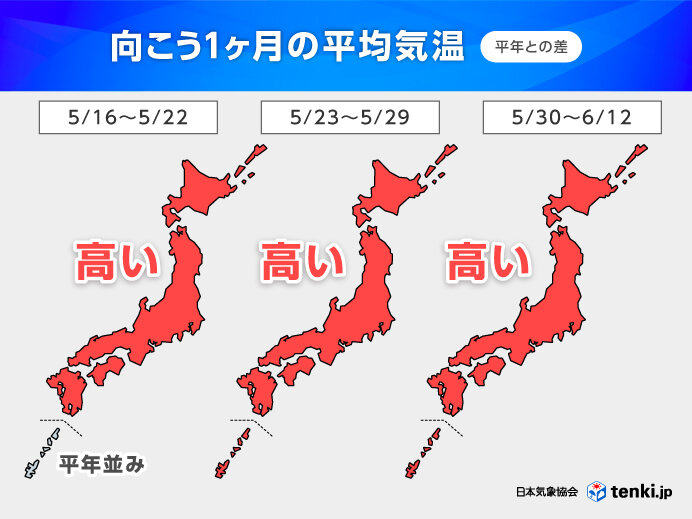 来月にかけて暑さ続く　来週は大阪や名古屋で連日の真夏日　熱中症対策を　1か月予報
