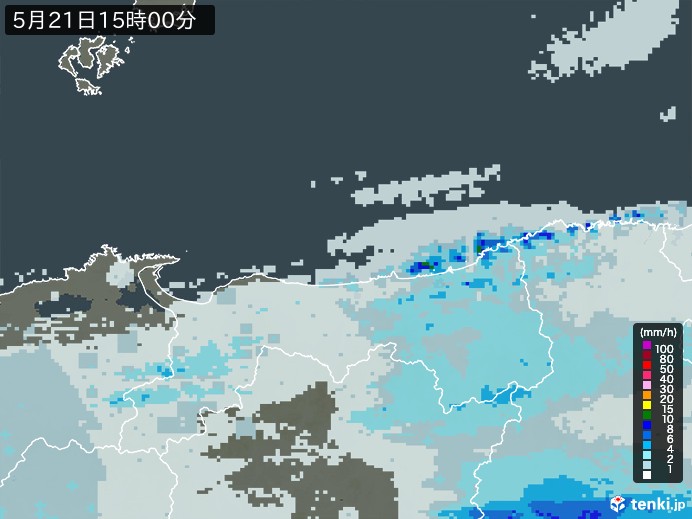 鳥取県の過去の雨雲レーダー(2026年05月21日) – 日本気象協会 tenki.jp 鳥取県の雨雲レーダー(2026年05月21日)