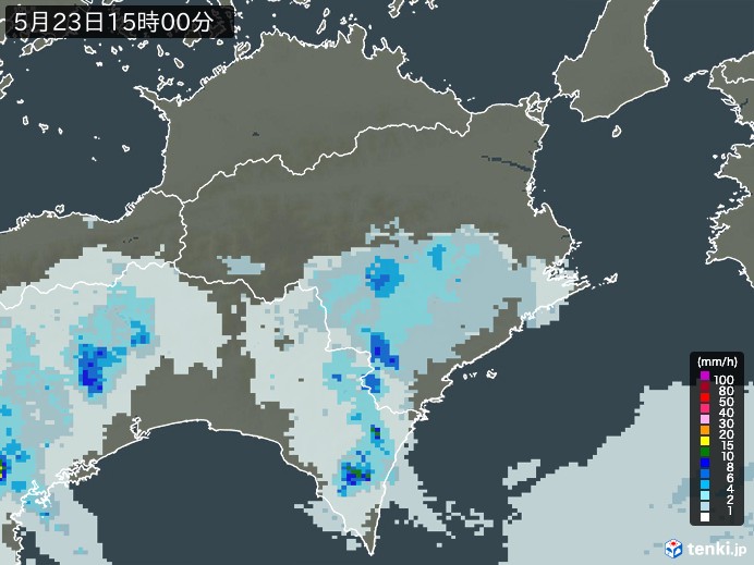 徳島県の過去の雨雲レーダー(2026年05月23日) – 日本気象協会 tenki.jp 徳島県の雨雲レーダー(2026年05月23日)