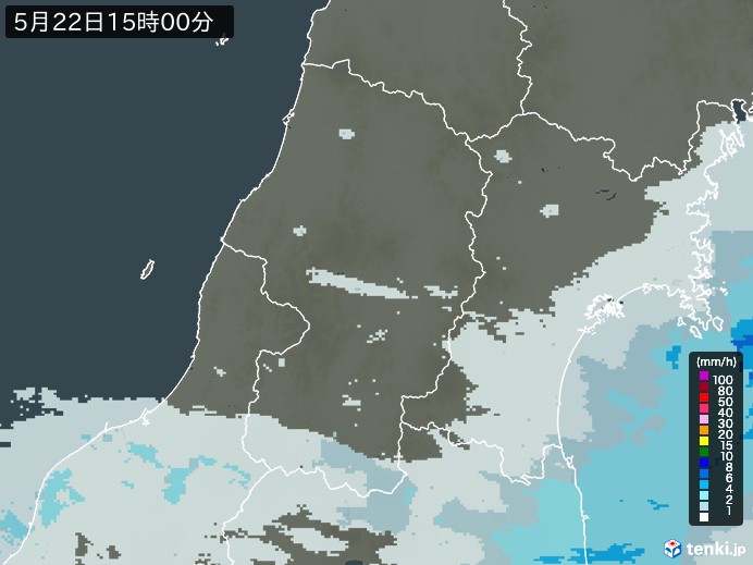 山形県の過去の雨雲レーダー(2026年05月22日) – 日本気象協会 tenki.jp 山形県の雨雲レーダー(2026年05月22日)