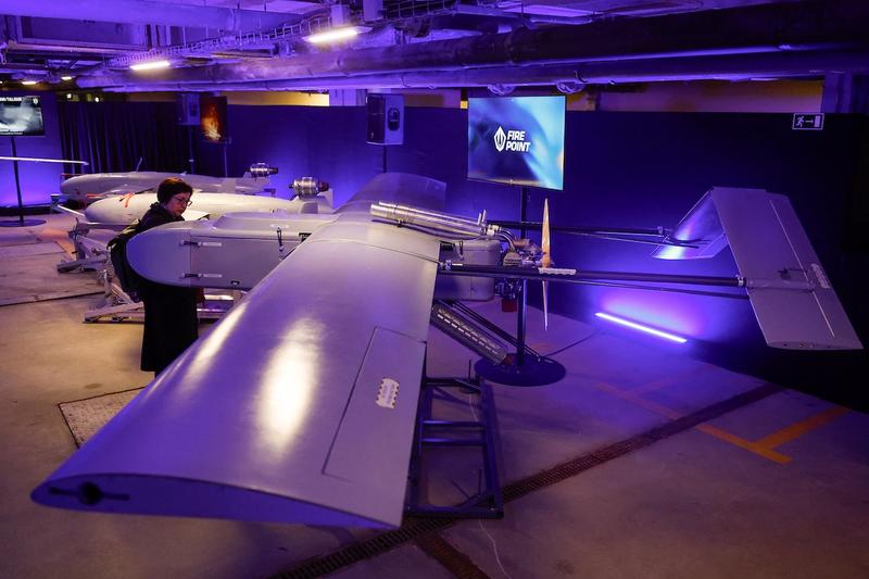 ウクライナの軍事企業ファイア・ポイントの長距離ドローン「FP-1」。