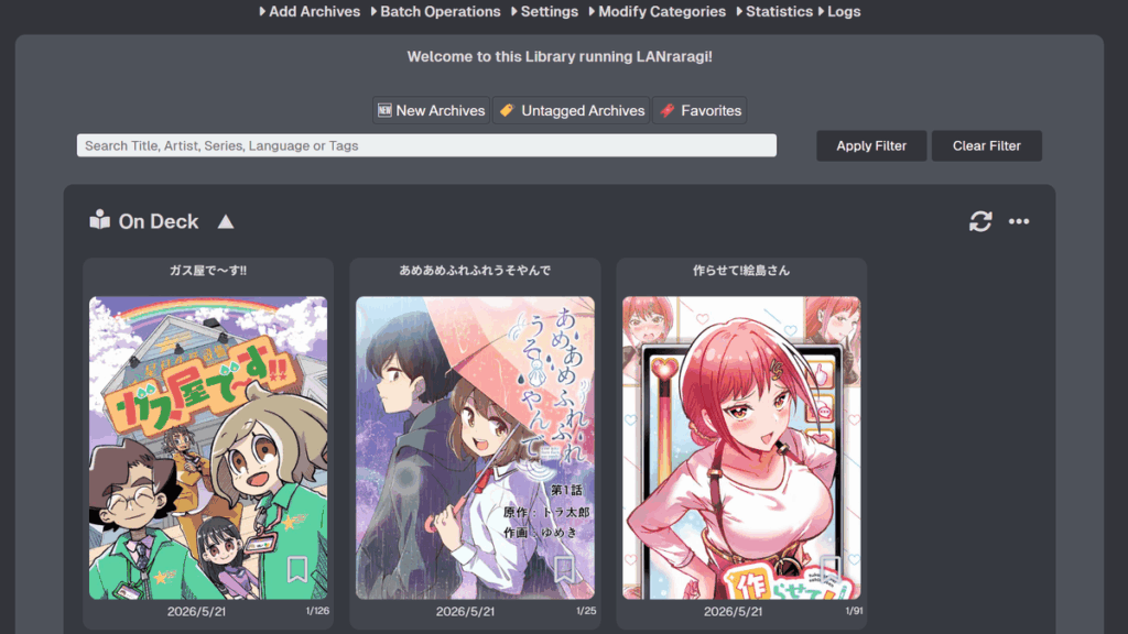 マンガや同人誌を集めて読むためのオープンソースアプリ「LANraragi」 – GIGAZINE マンガや同人誌を集めて読むためのオープンソースアプリ「LANraragi」 - GIGAZINE
