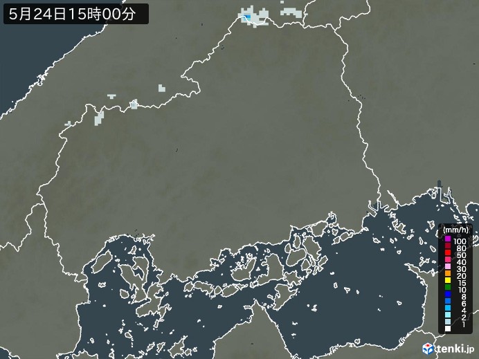 広島県の過去の雨雲レーダー(2026年05月24日) – 日本気象協会 tenki.jp 広島県の雨雲レーダー(2026年05月24日)