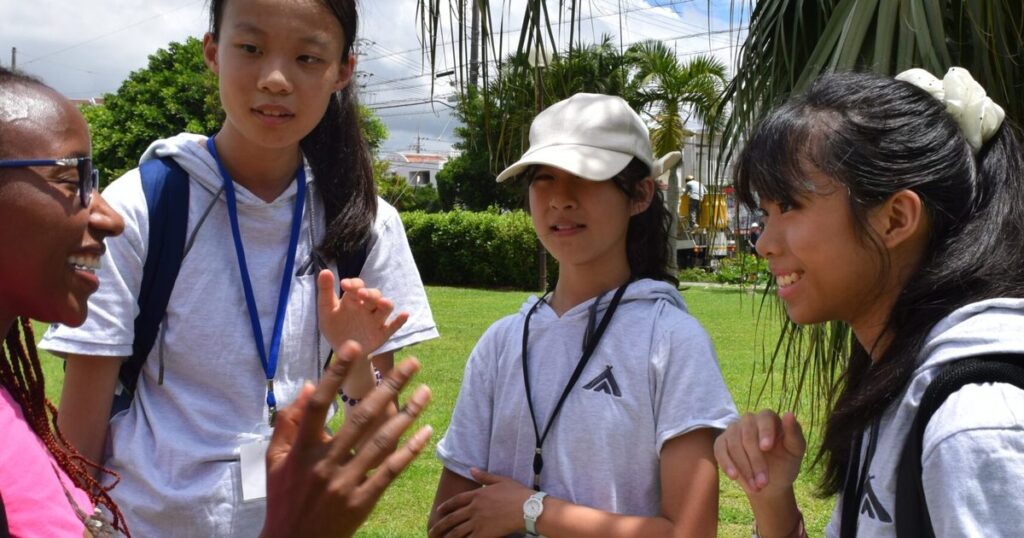 台湾の小中生30人 英語で交流 北谷 初のインバウンド教育プログラム 英語話者と対話し沖縄学ぶ 台湾の小中生30人 英語で交流 北谷 初のインバウンド教育プログラム 英語話者と対話し沖縄学ぶ