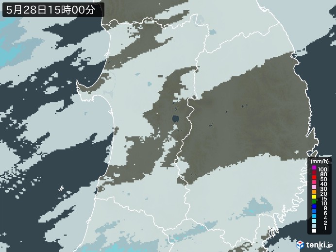秋田県の過去の雨雲レーダー(2026年05月28日) – 日本気象協会 tenki.jp 秋田県の雨雲レーダー(2026年05月28日)