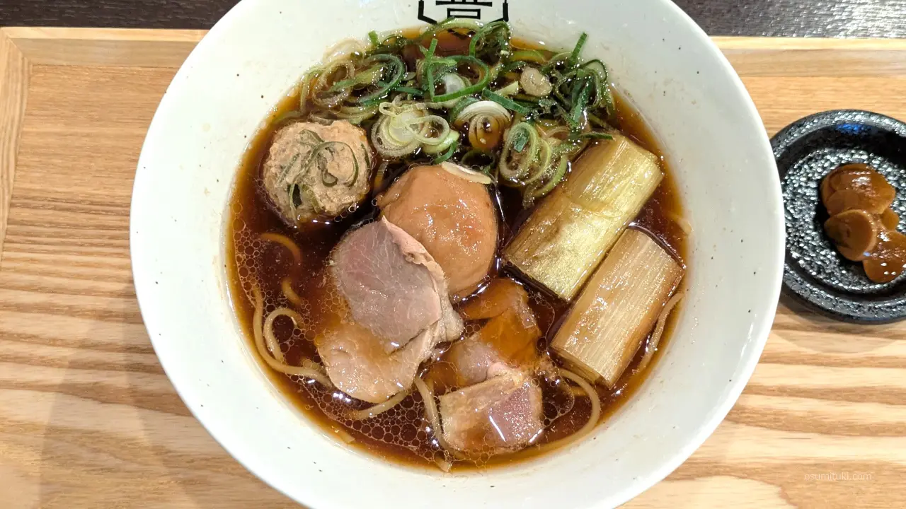 鴨ねぎと梅で縁起が良いラーメン