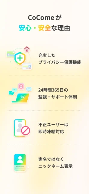 CoComeの安心・安全への取り組み
