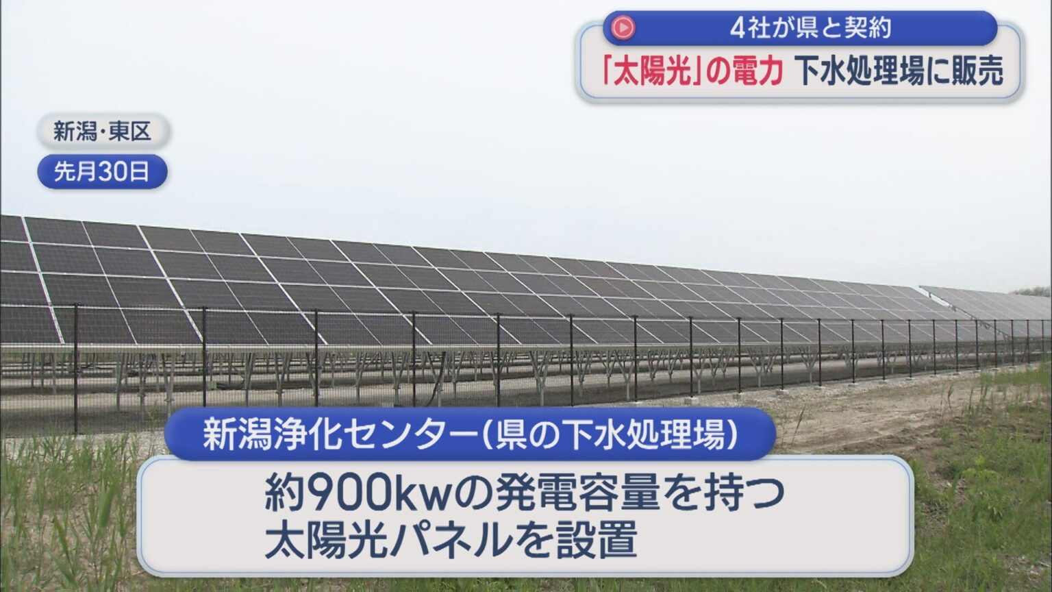 下水処理場に太陽光パネル 県に電力販売【新潟】（UX新潟テレビ21） - Yahoo!ニュース