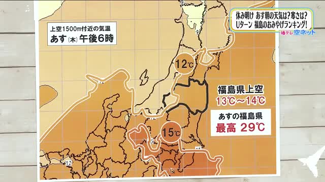 【福島県・5月7日の天気】那覇より暑くなる！？福島市で29℃予報　熱中症に注意：ニュース - FTV 福島テレビ