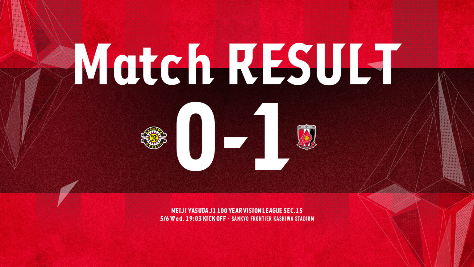MEIJI YASUDA J1 100 YEAR VISION LEAGUE Regional League Round 15 vs Kashiwa Reysol Trial Results