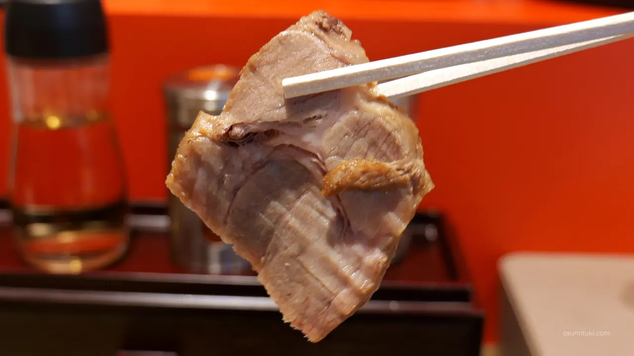 シットリとした食感で美味しいチャーシュー