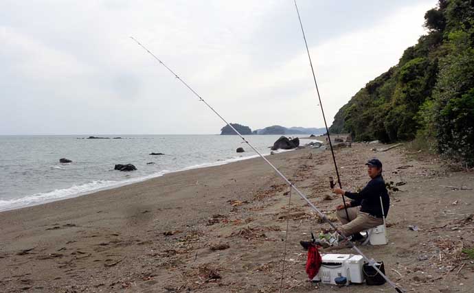 投げ釣り釣果レポート：神前海岸で17cm頭にキス11匹【三重】4色以内にヒット集中