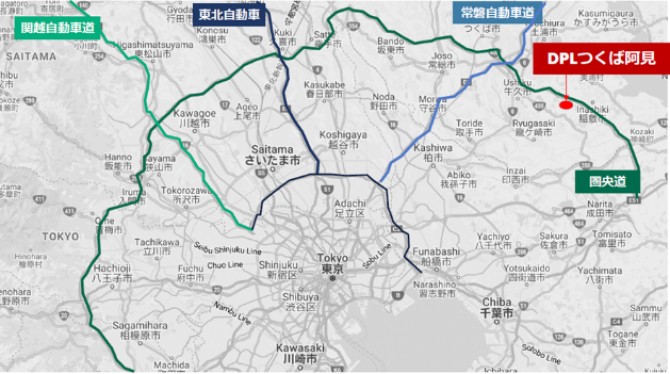 CBRE/茨城県「DPLつくば阿見1-A」6月4・5日内覧会 20260525tsukuba map - CBRE/茨城県「DPLつくば阿見1-A」6月4・5日内覧会