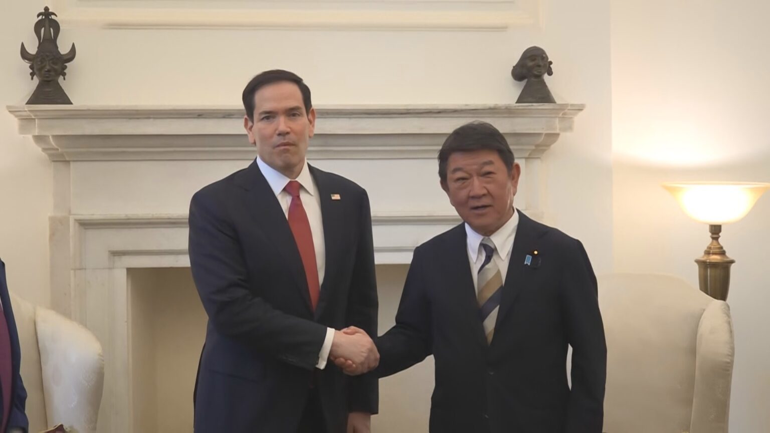 茂木外務大臣とルビオ米国務長官、米中首脳会談踏まえ意見交換 台湾海峡の平和と安定の重要性を再確認(TBS NEWS DIG Powered by JNN) 茂木外務大臣とルビオ米国務長官、米中首脳会談踏まえ意見交換 台湾海峡の平和と安定の重要性を再確認(TBS NEWS DIG Powered by JNN)