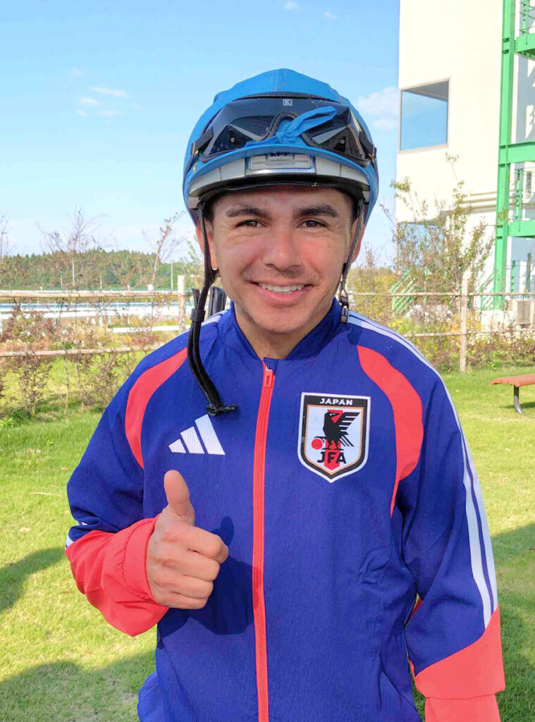 エムズビギンで日本ダービーに初参戦するゴンサルベス騎手（カメラ・三戸　達也）