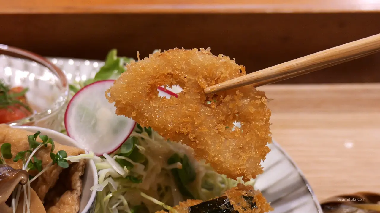 お野菜のフライはサクサクで美味しい
