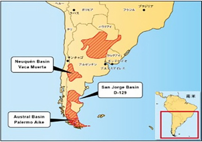 （図6）アルゼンチンの主要シェール層