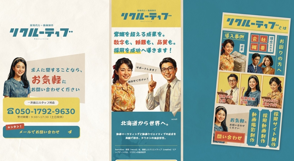 動画マーケティング×クリエイティブ採用支援「Recruitive（リクルーティブ）」