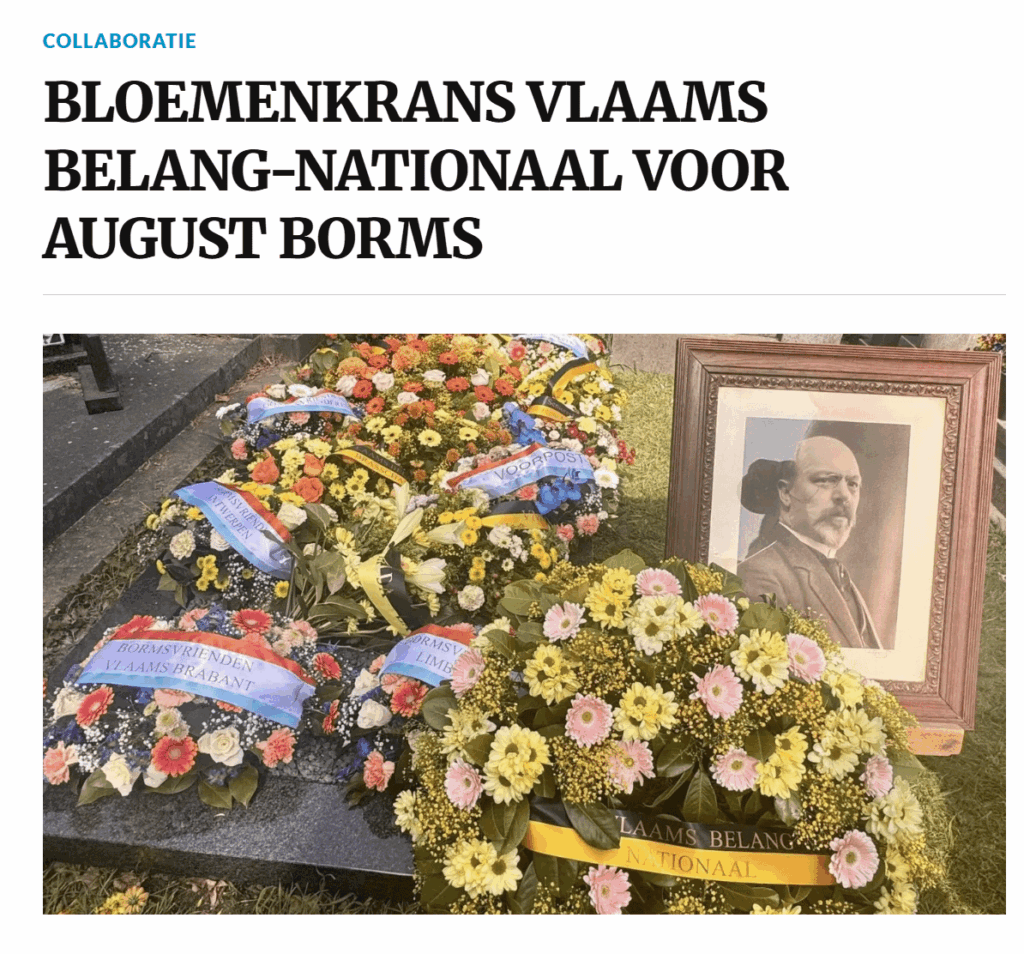 8月ブロムスのための花輪Vlaams Belang-National