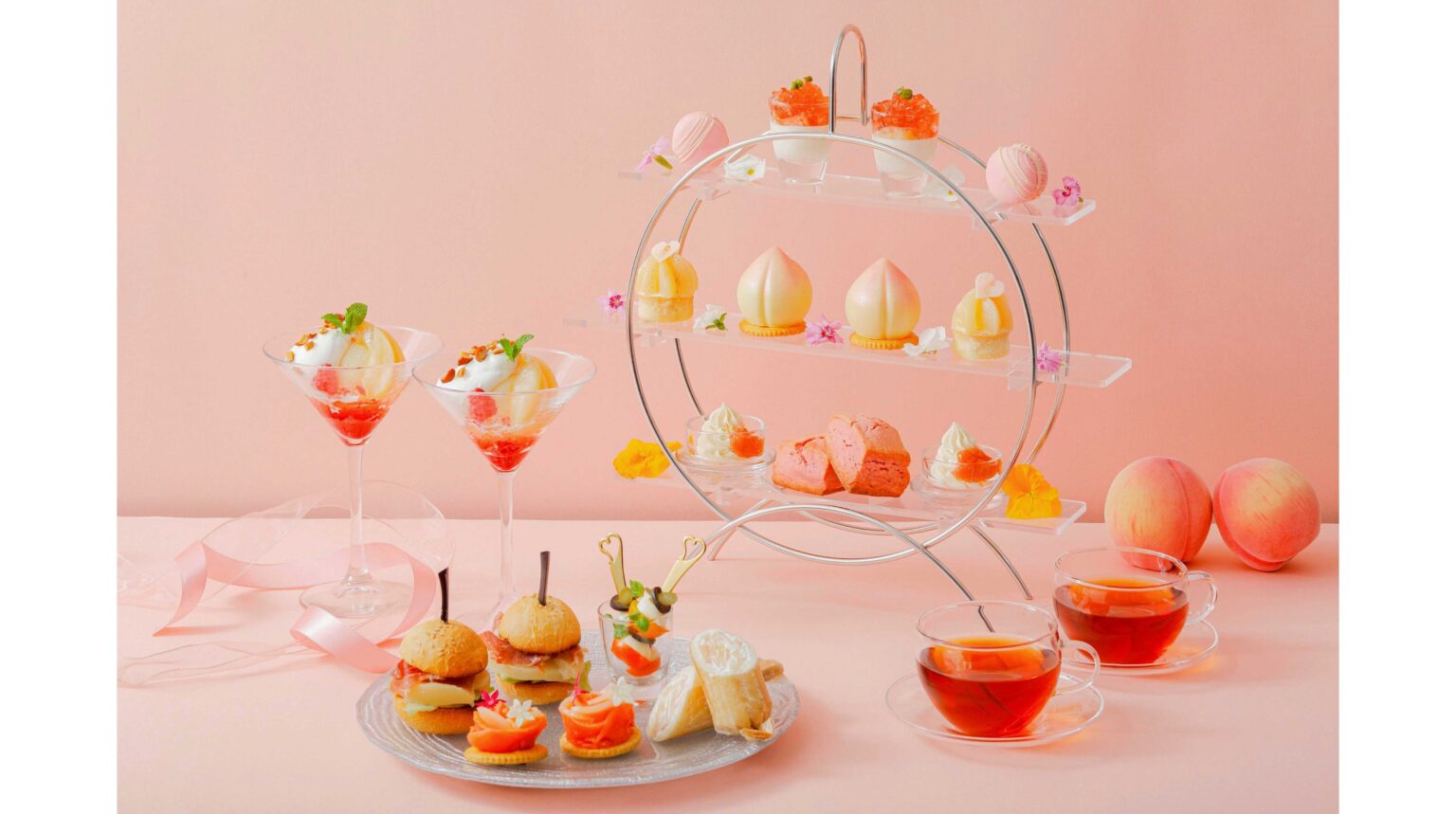 【南紀白浜マリオットホテル】和歌山の恵みが彩る桃色アフタヌーンティー「Arakawa Peach Afternoon Tea」を発売 | 南紀白浜マリオットホテル