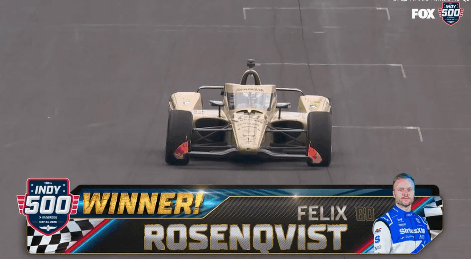 フェリックス・ローゼンクヴィストがインディ500で優勝！