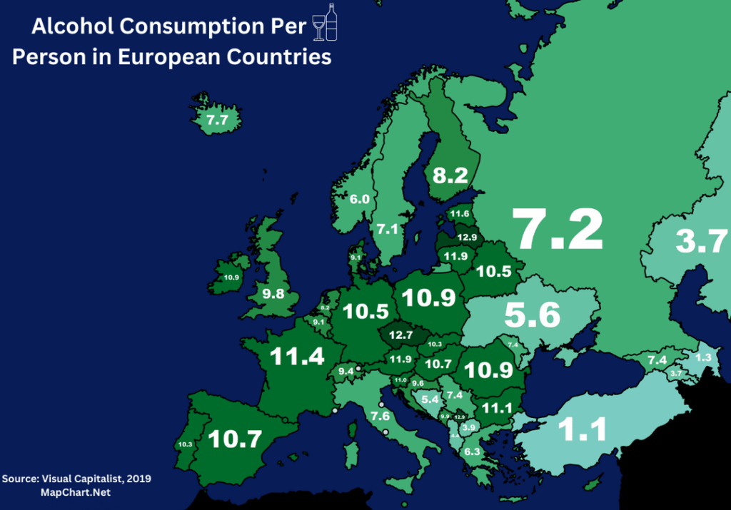 2026年国別アルコール消費量でノルウェーがヨーロッパ最下位、スカンジナビア諸国で最下位 2026年国別アルコール消費量でノルウェーがヨーロッパ最下位、スカンジナビア諸国で最下位