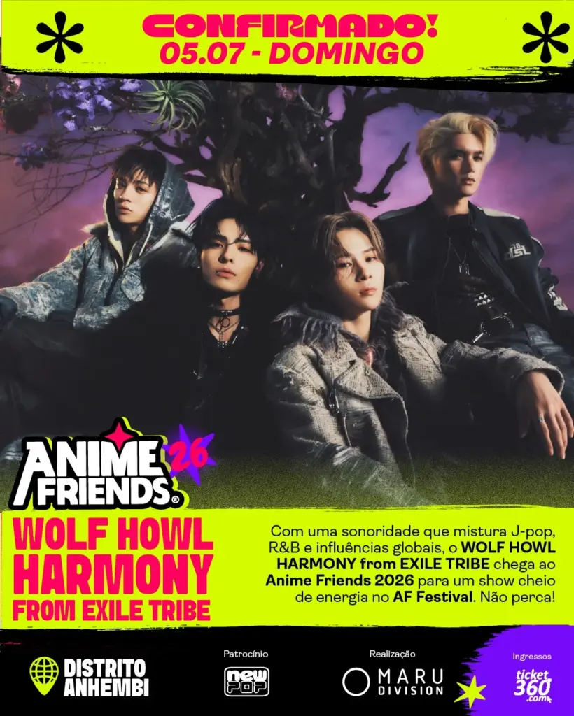 【WOLF HOWL HARMONY】南米最大級のアジアポップカルチャーの祭典『Anime Friends 2026』に出演決定、ブラジル・サンパウロで念願の初ライブへ