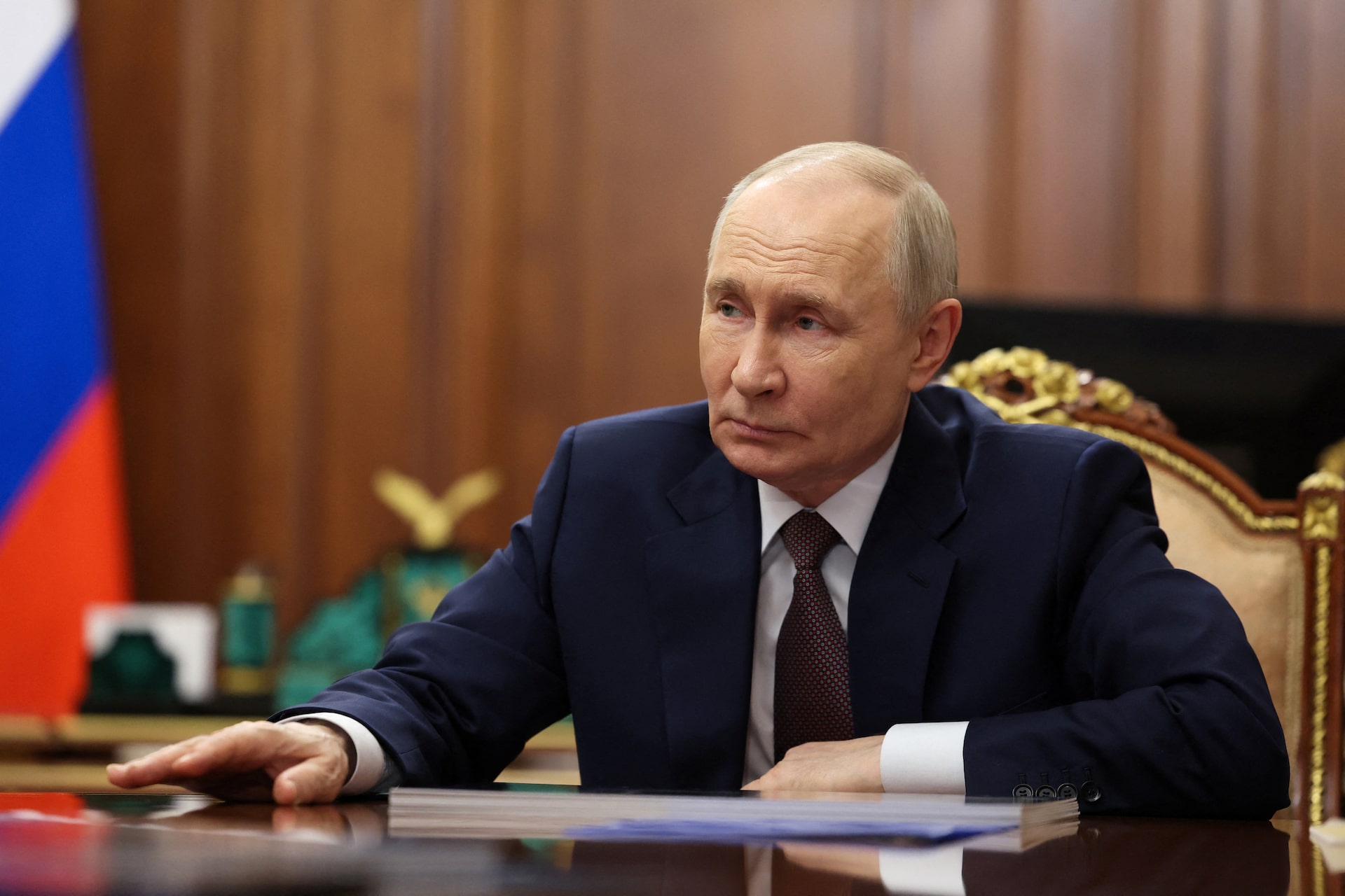 ロシアのプーチン大統領・5月25日、モスクワで撮影。
