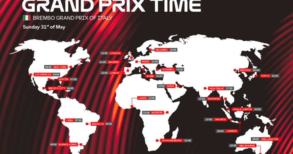 TIME SCHEDULE: Brembo Grand Prix of Italy TIME SCHEDULE: Brembo Grand Prix of Italy