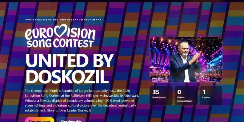 私の最も貴重な購読 - Tagespresse: 「United by Doskozil」: 「Tagespresse」が Songcontest2026.at をハイジャック